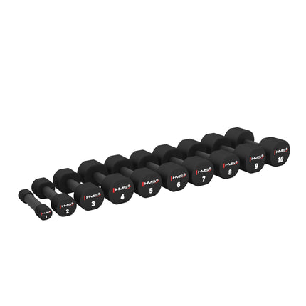 2 x 1 KG Polyurethane Dumbbells, TPU Coating
