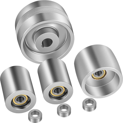 2x72 Belt Grinder Wheel Set, Aluminum 4 in Drive 0.75 Bore
