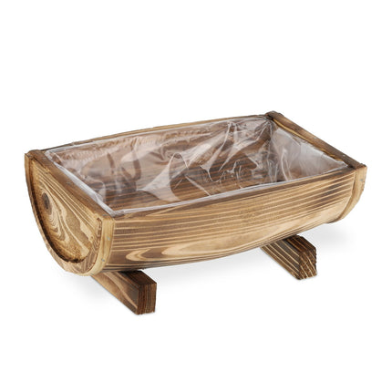 2x Jardiniere cu jumătate de butoi
