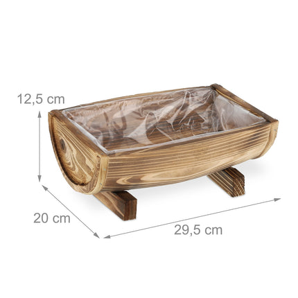 2x Jardiniere cu jumătate de butoi
