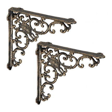 2x shelf bracket forged in cast iron
