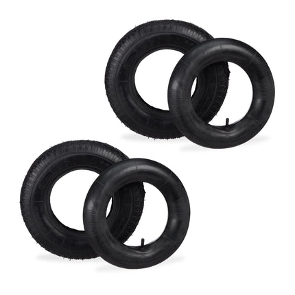 2x anvelope 4.00-8 pentru camion portabil cu camera de aer