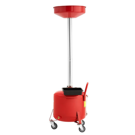 30L Waste Oil Drain Tank With Adjustable Funnel, Wheels