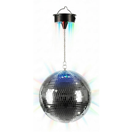 Glob disco de 30 cm cu motor și efecte luminoase LED
