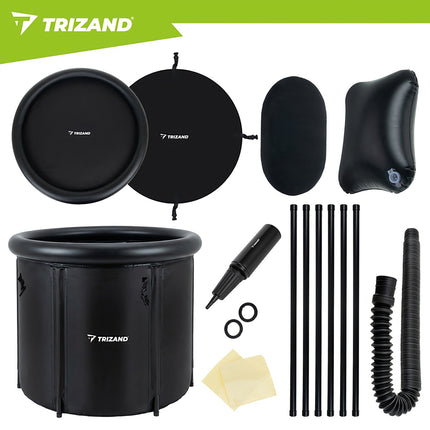 Cadă de baie pliabilă cu gheață de 320 l cu accesorii