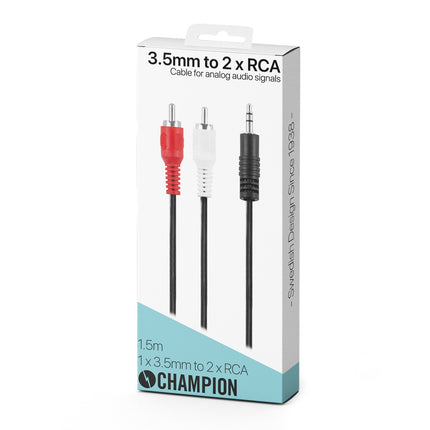 3.5mm - 2 RCA Male-Male 1.5m