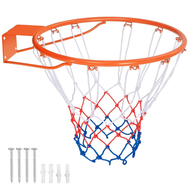 Coș de baschet Ø37cm cu inel &amp; Plasa pentru usa &amp; Mini coș de baschet de interior montat pe perete portocaliu