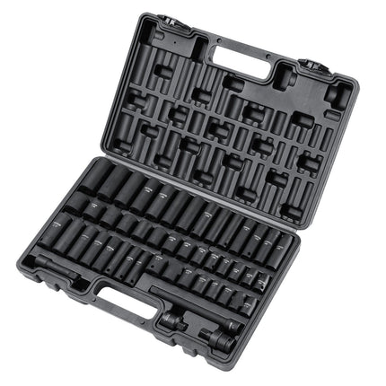 3/8 in Drive Impact Socket Set, 48-Piece SAE/Metric
