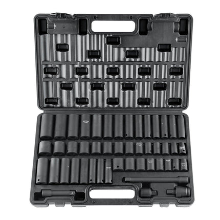 3/8 in Drive Impact Socket Set, 48-Piece SAE/Metric