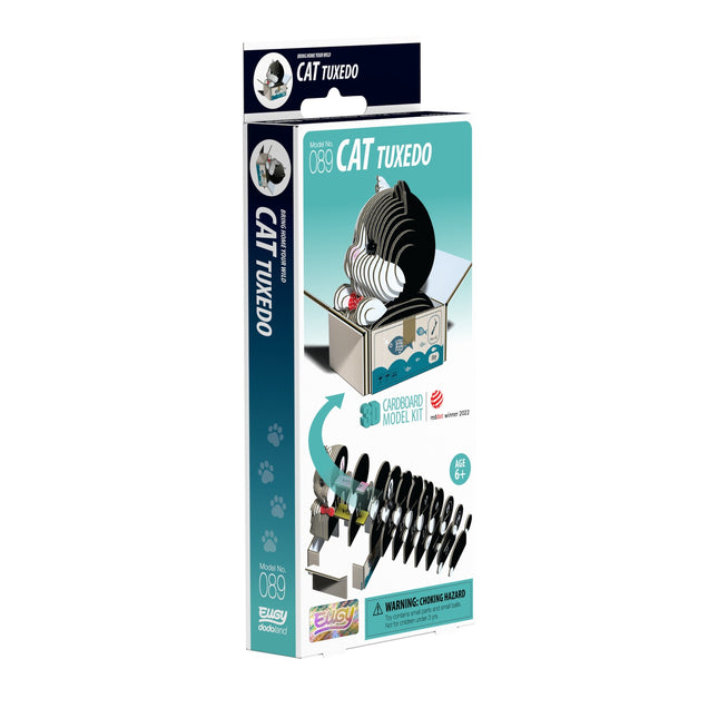 Kit de modele din carton 3D - Design de smoking de pisică, asamblare ușoară