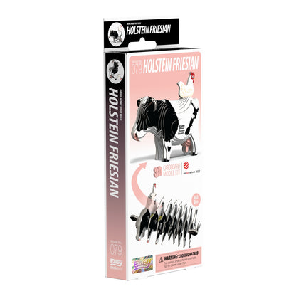 Kit de modele din carton 3D - Design de vacă Holstein, asamblare bricolaj