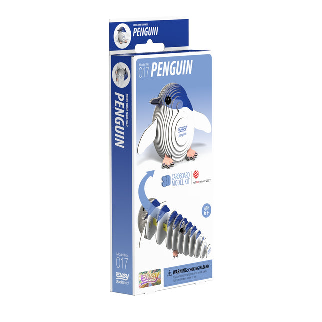 Kit de modele din carton 3D - Design pinguin, asamblare ușoară