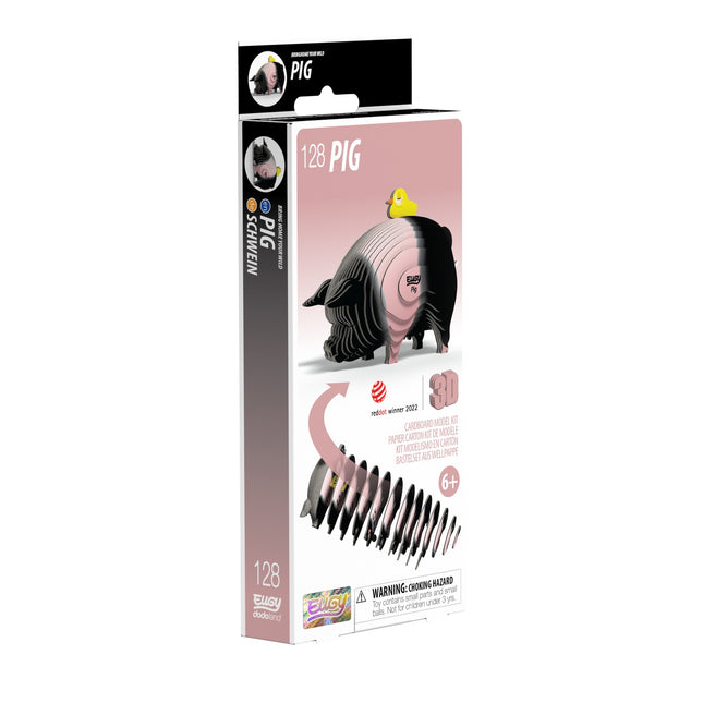 Kit de modele din carton 3D - Design de porc, asamblare ușoară, activitate distractivă