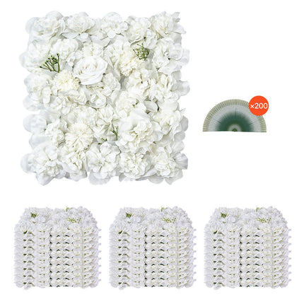 3D Flower Wall Panels, 24-Pack 15 x 15 Inch White