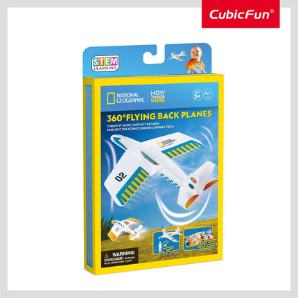 Puzzle 3D cu avioane care zboară înapoi, design 360°, National Geographic