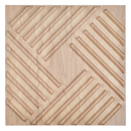 3D Wall Panels, PVC 12-Pack 19.7in, Light Wood, 32 Sq Ft