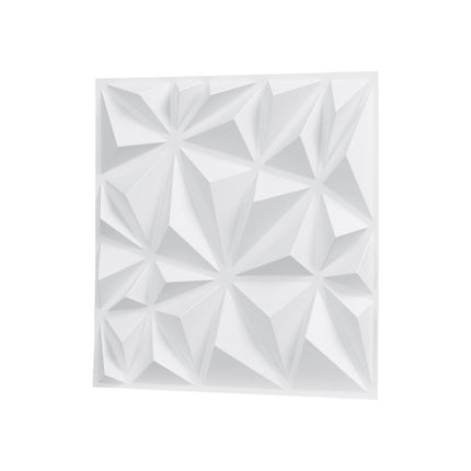 3D Wall Panels, PVC Diamond Tiles 33-Pack, Matte White