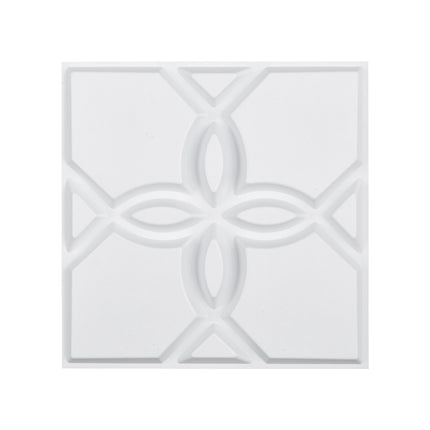 3D Wall Panels, PVC Floral Tiles, Matte White 33-Pack
