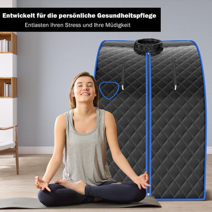 Mini saună cu abur 3L 1000W cu funcție de ceață Sauna de casă 78 x 87 x 101 cm Negru