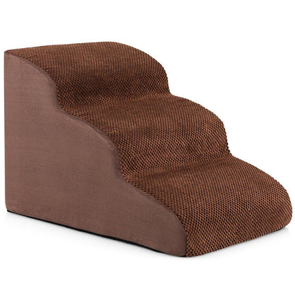 Rampă pentru animale de companie din spumă în 3 trepte, 58x42x40 cm, piele anti-alunecare
