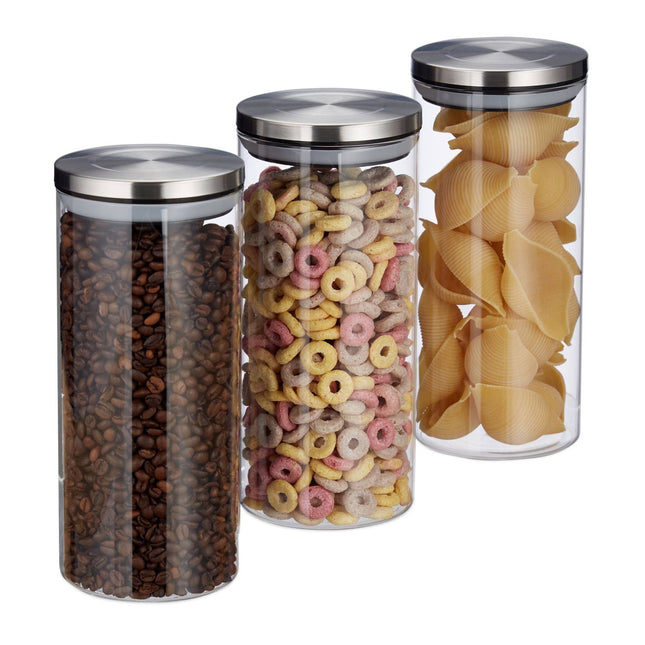 3 borcane de depozitare 1300 ml