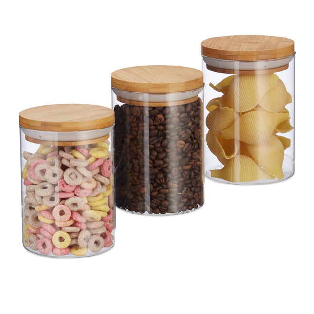 3 borcane de depozitare 600 ml