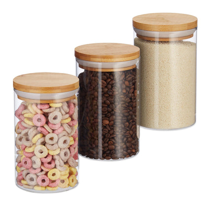 3 borcane de depozitare 800 ml