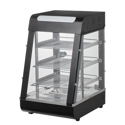 3-Tier Commercial Food Warmer Display Case, 57L, Temp Control