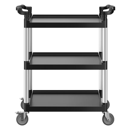 3-Tier Utility Cart, 300 lb Capacity, Locking Swivel Wheels
