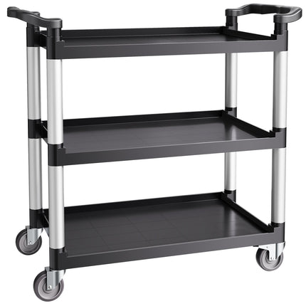 3-Tier Utility Cart, 330 lb Capacity, Swivel Wheels