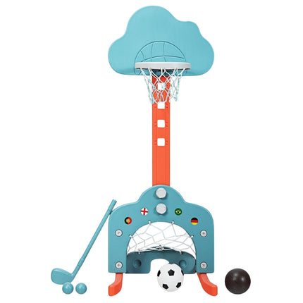 Set sport reglabil 3 în 1 pentru copii: baschet, fotbal, golf