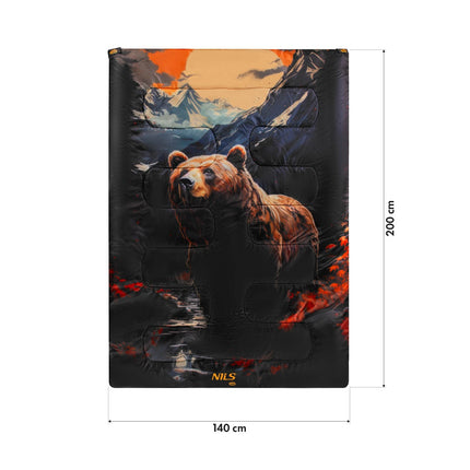 Sac de dormit dublu 3 în 1, design urs