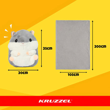 Pătură, pernă și jucărie pentru hamster 3 în 1 – 105x200 cm