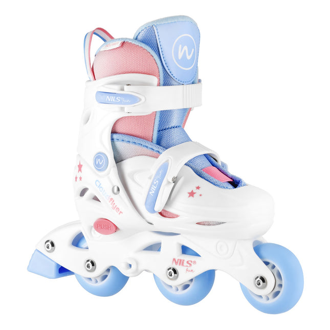 Patine în linie/quad 3 în 1, alb, mărime XS (26-29)