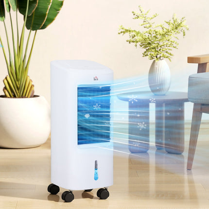 Aparat de aer conditionat mobil 3 in 1 cu umidificare racire cu apa, aparat de aer conditionat oscilant automat de 7 litri cu temporizator de 7,5 ore, racitor de aer cu 3 viteze 65 W cu telecomanda, pentru 20㎡ alb |