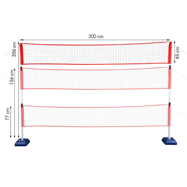 Plasa 3 in 1 pentru Badminton, Tenis, Volei