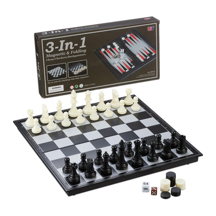 Set de șah magnetic 3 în 1
