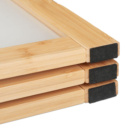 3-part screen with bamboo frame