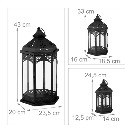 3 buc. Lanterne din metal