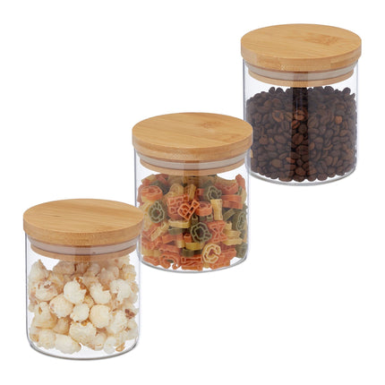3 buc. Borcane de depozitare 380 ml