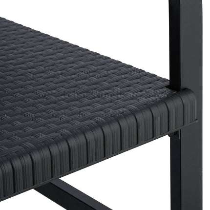 Set de mobilier de balcon din 3 piese aspect ratan