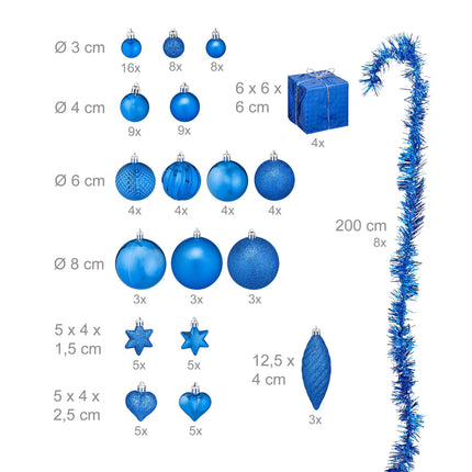 Set de globuri pentru brad – 110 de piese