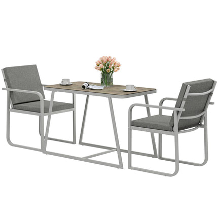 Grup de scaune din 3 piese, grup de sufragerie pentru 2 persoane, masă cu 4 scaune, perne de scaun, grup de sufragerie cu masă de sticlă, set de masă de bucătărie, mobilier de balcon, mobilier de grădină pentru terasă, balcon, sufragerie, gri des