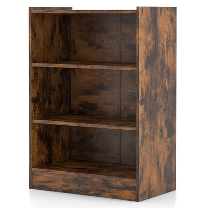 Bibliotecă cu 3 niveluri poliță de depozitare deschisă dulap modern 50 x 30 x 75 cm maro
