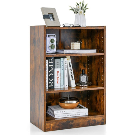 Bibliotecă cu 3 niveluri poliță de depozitare deschisă dulap modern 50 x 30 x 75 cm maro
