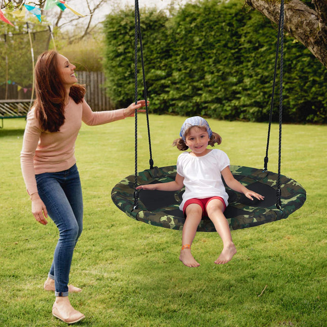 Balansoar tip farfurie de 101 cm – Corzi reglabile, 150 kg
