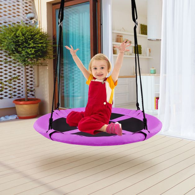 Balansoar tip farfurie de 40 de inci, interior-exterior, înălțime reglabilă