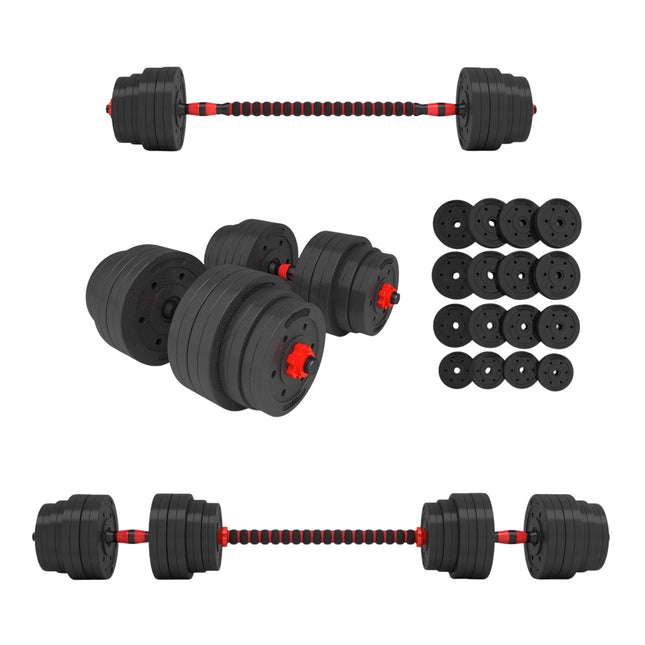 Set haltere și gantere reglabile de 40 kg pentru sala de sport de acasă