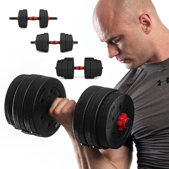 Set haltere și gantere reglabile de 40 kg pentru sala de sport de acasă