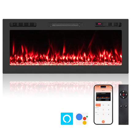 Șemineu electric de 42" cu control inteligent și încălzitor